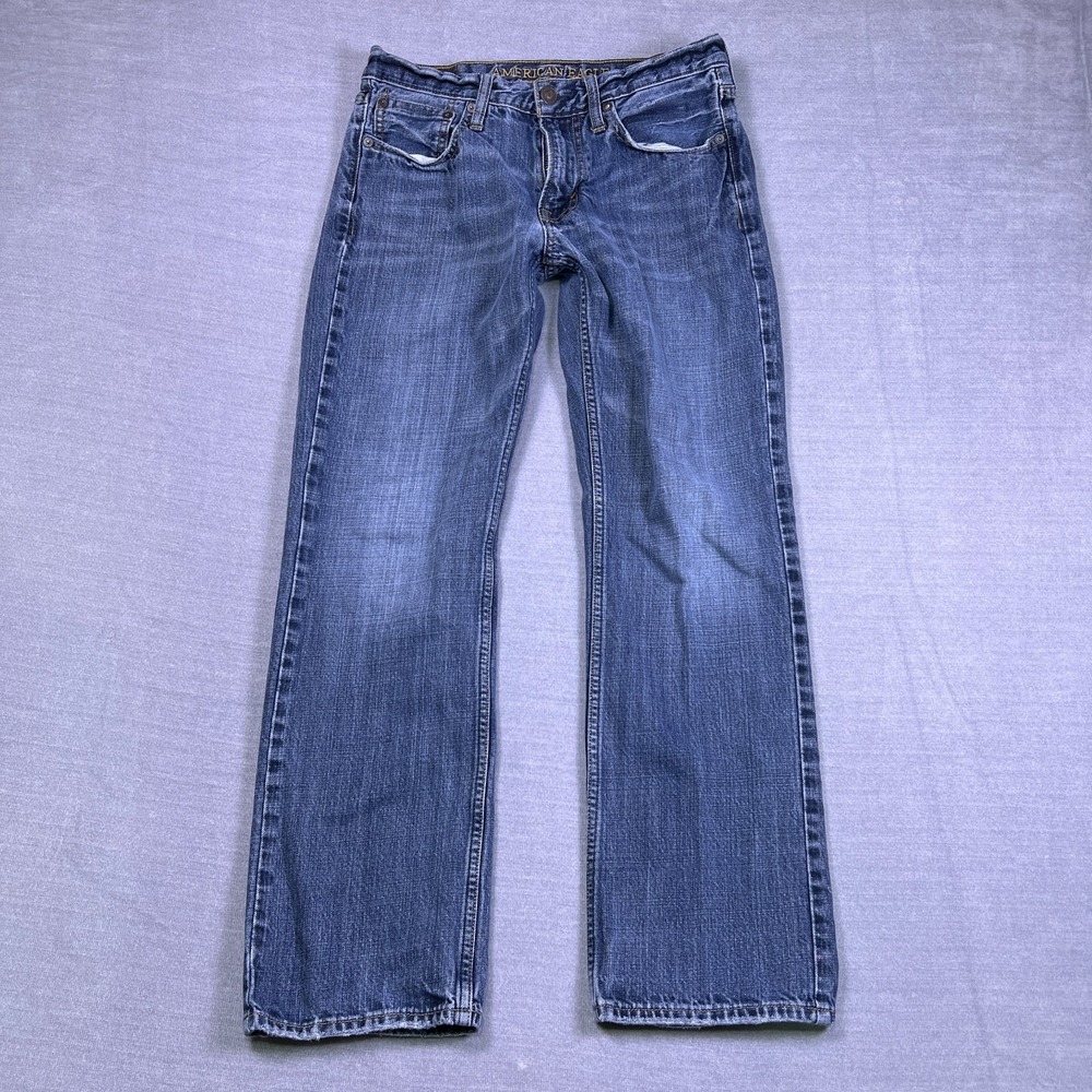 American Eagle Outfitters Mens Blue Low Rise Original Straight Denim Jeans 29/30